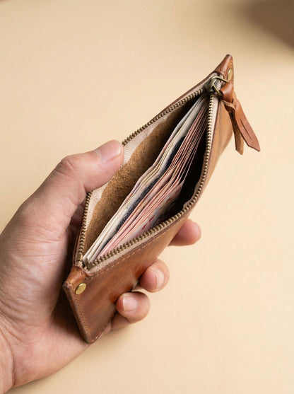 Retro Handmade Leather Card Wallets