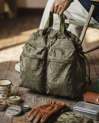 Retro Camouflage Nylon Pilot Helmet Bag Large Capacity Crossbody Bag Handbag