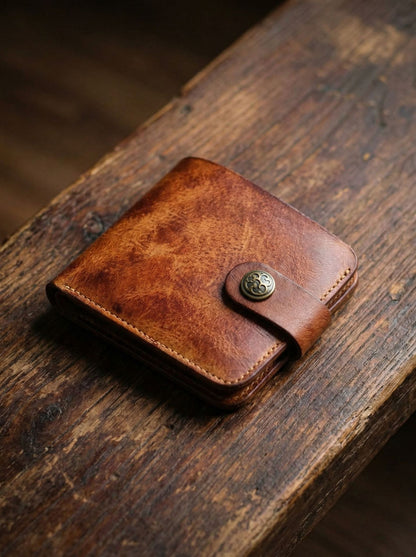 Retro Handmade Leather Card Coin Wallets