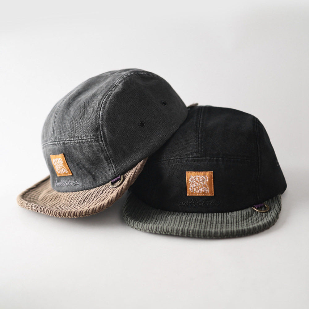 Corduroy Retro Flip Hat Beret Casual Cap Adjustable Hat