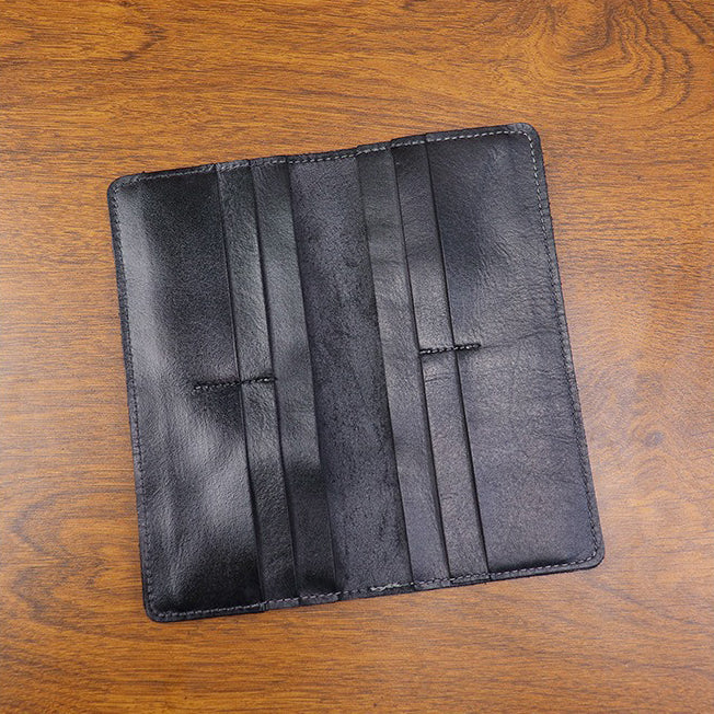 Retro Handmade Leather Multi-card Slots Long Wallet