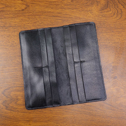 Retro Handmade Leather Multi-card Slots Long Wallet