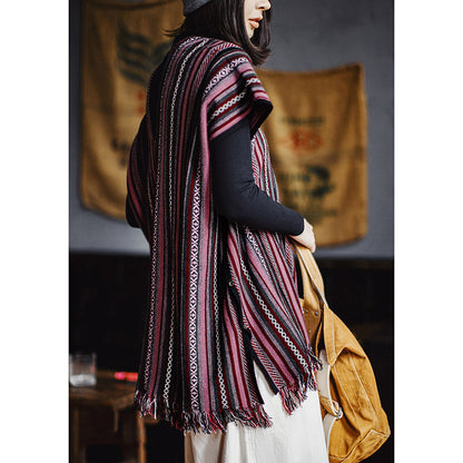 Retro Ethnic Style Knitted Sleeveless Vest Scarf