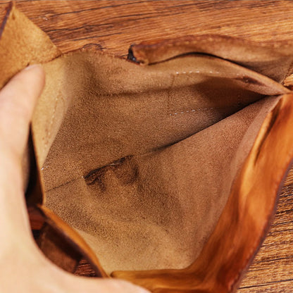 Retro Handmade Leather Zipper Card Wallets