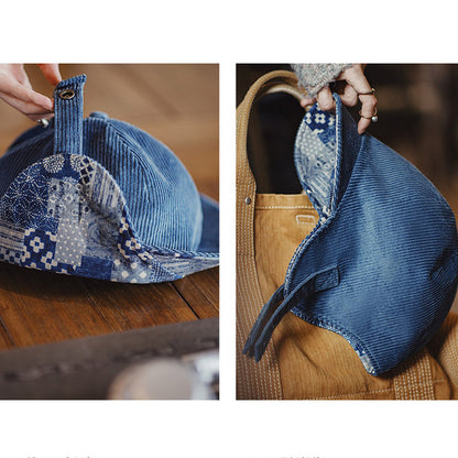 Retro Corduroy Windproof Ear Protection Hat