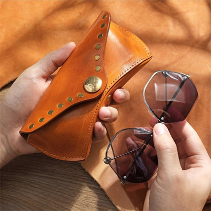 Retro Handmade Leather Glasses Case
