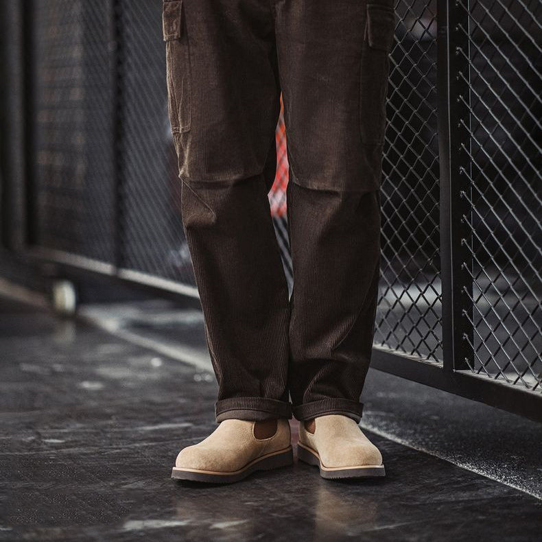 Retro Leather Suede Work Boots