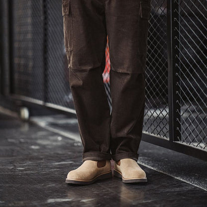 Retro Leather Suede Work Boots