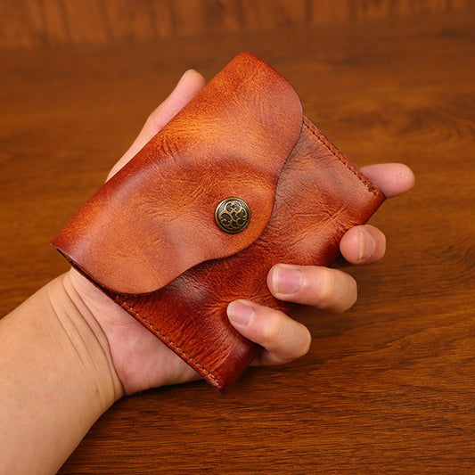 Retro Handmade Leather Card Wallet