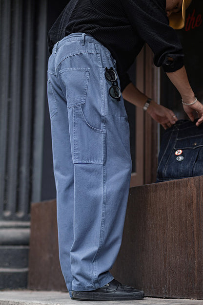 Retro Straight Overalls Loose Casual Pants