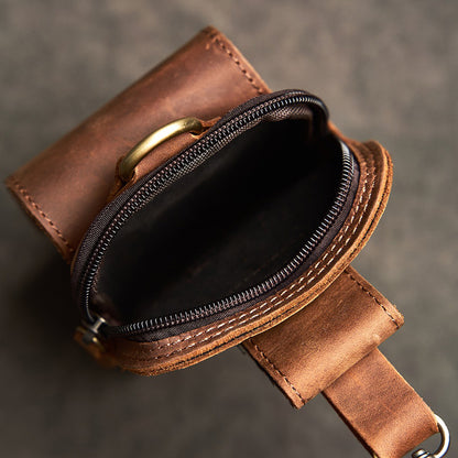 Retro Handmade Leather Phone Case Waist Bag