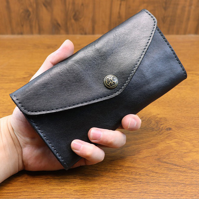 Retro Handmade Leather Long Wallet