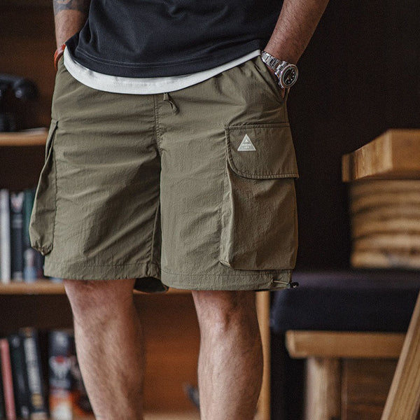 Retro Outdoor Multi-pocket Nylon Cargo Shorts