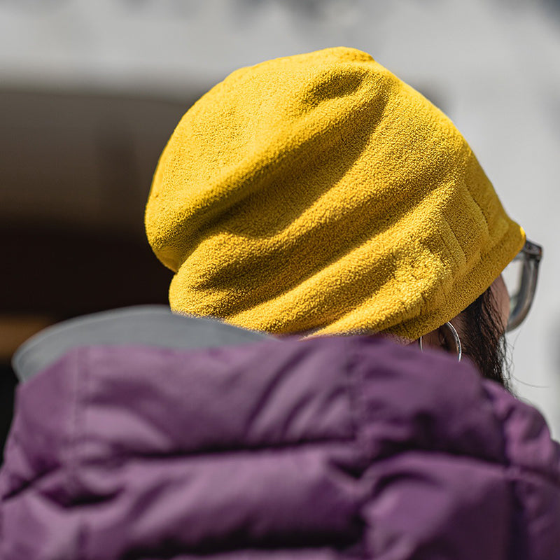 Retro Yellow Jacquard Knitted Hat