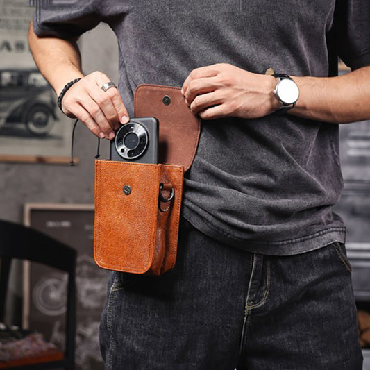 Retro Handmade Leather Waist Bag Crossbody Bag