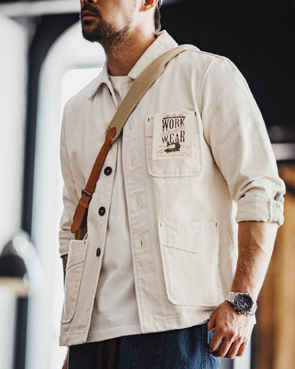 Retro Corduroy Patchwork Big Pocket Jacket