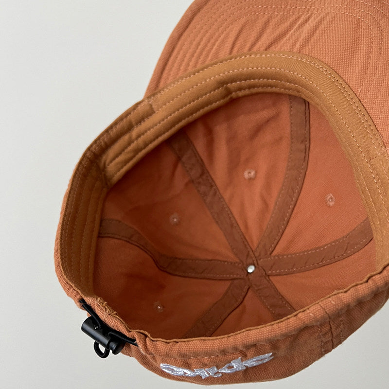 Retro Embroidered Baseball Cap Flip Hat Adjustable Hat