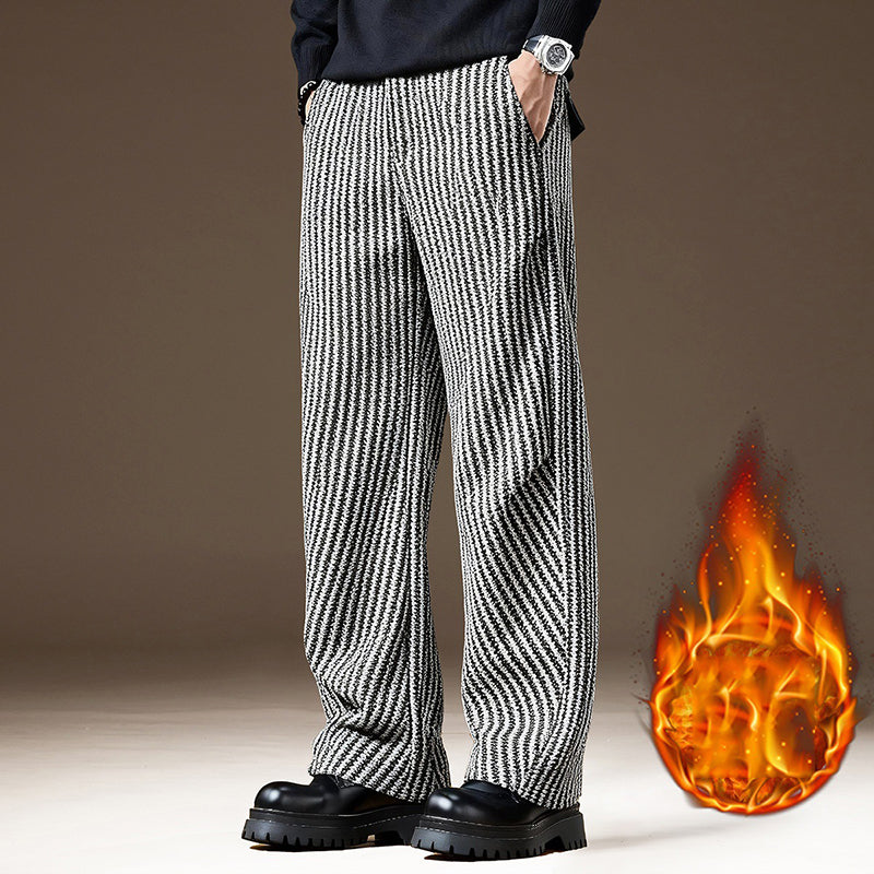 Large Size Retro Casual Striped Pants