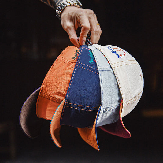 Retro Embroidered Baseball Cap Flip Hat Adjustable Hat