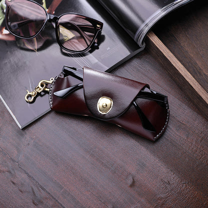 Retro Tanned Leather Glasses Case