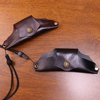 Retro Tanned Leather Handmade Glasses Case