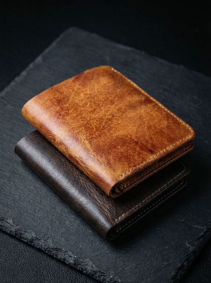 Retro Handmade Leather Card Wallets