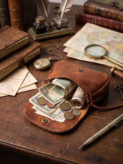 Retro Handmade Leather Card Holders Wallet
