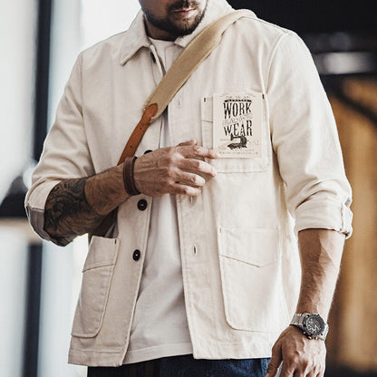 Retro Corduroy Patchwork Big Pocket Jacket