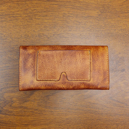 Retro Handmade Leather Long Wallet