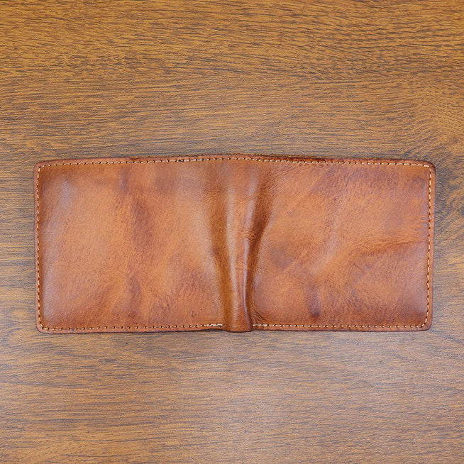 Retro Handmade Leather Short Wallet