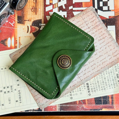 Retro Handmade Leather Card Wallet