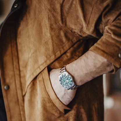 Retro Suede Jacket Stand Collar Short Maillard Jacket