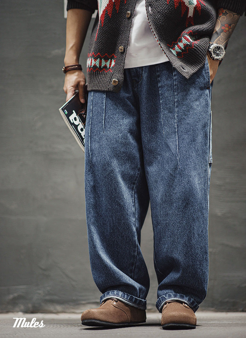 Retro Brown Slip-on Mules Ankle Boots