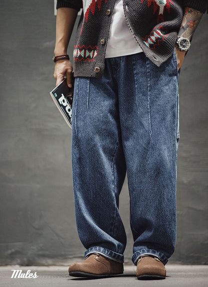 Retro Brown Slip-on Mules Ankle Boots