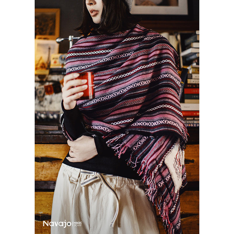 Retro Ethnic Style Knitted Sleeveless Vest Scarf