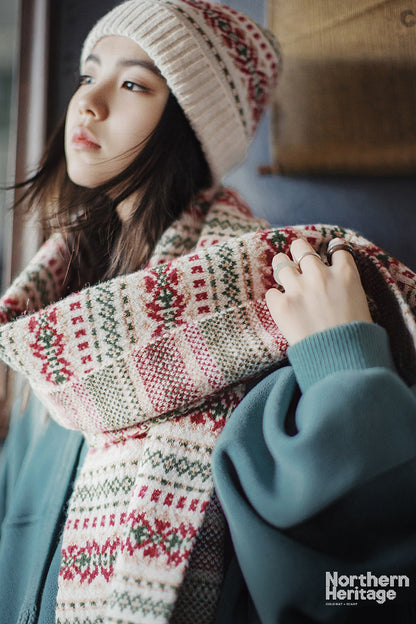 Retro Couple Warm Soft Knitted Hat and Scarf