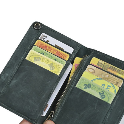 Retro Handmade Leather Wallet Multi-card Slots Wallet