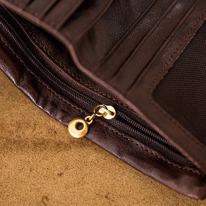 Retro Handmade Leather Card Holders Short Wallet