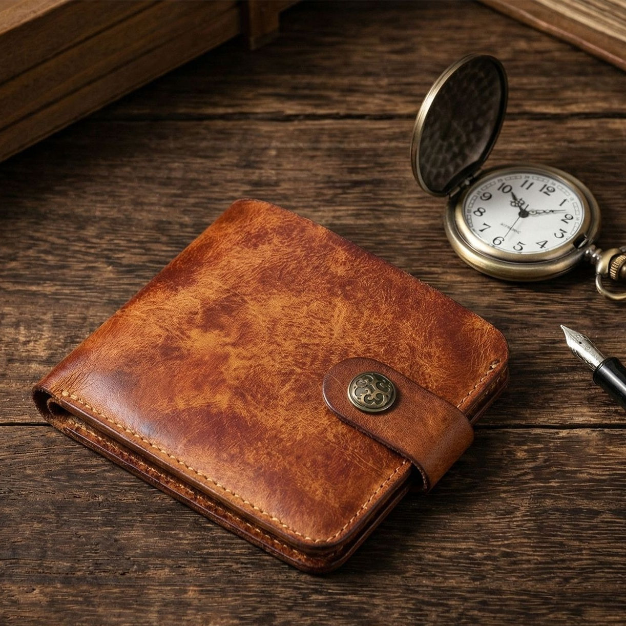 Retro Handmade Leather Card Coin Wallets
