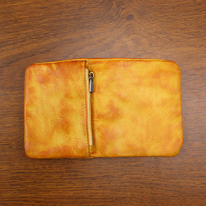 Retro Leather Handmade Short Wallets