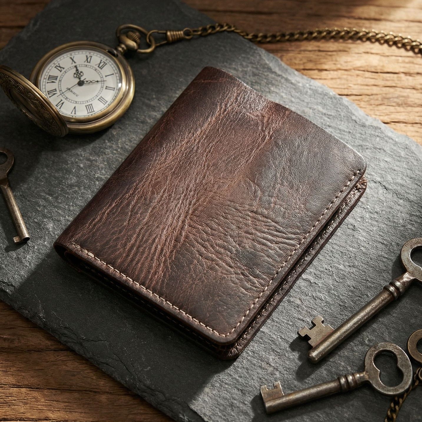 Retro Handmade Leather Card Wallets