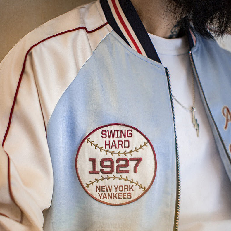 Retro Embroidered Yokosuka Baseball Jacket