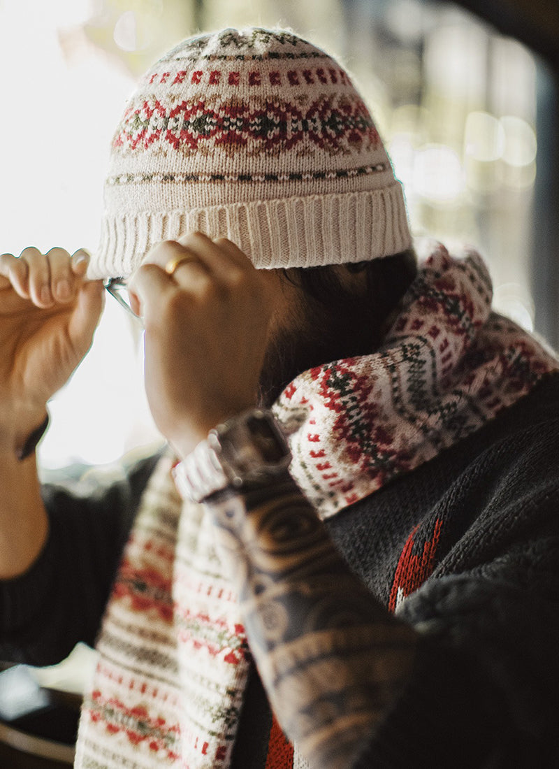Retro Warm Soft Knitted Hat and Scarf