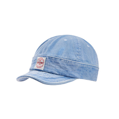 Retro Denim Flip Hat Beret Casual Cap Adjustable Hat