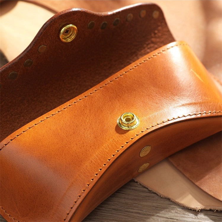 Retro Handmade Leather Glasses Case
