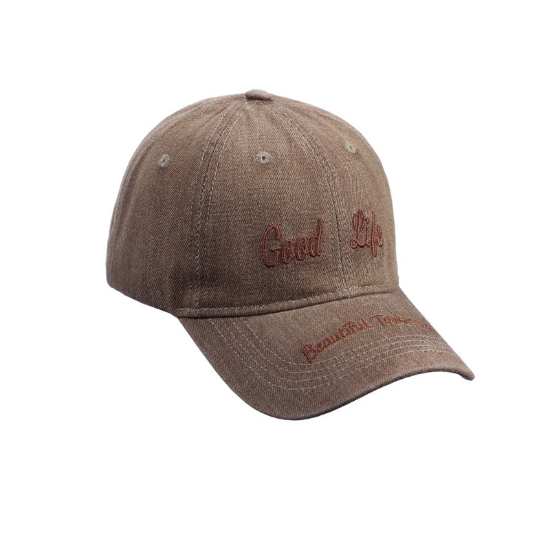 Retro Denim Flip Hat Beret Casual Cap Adjustable Hat