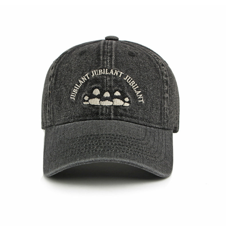 Retro Denim Flip Hat Beret Casual Cap Adjustable Hat