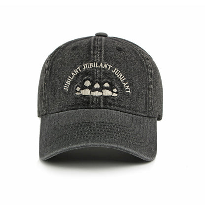 Retro Denim Flip Hat Beret Casual Cap Adjustable Hat