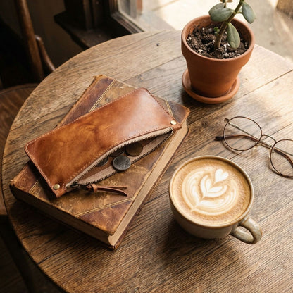 Retro Handmade Leather Card Wallets