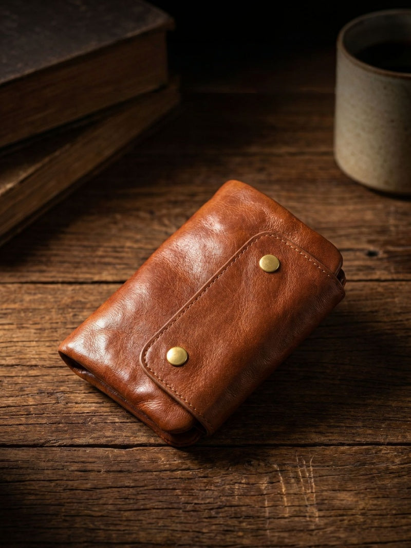 Retro Leather Handmade Short Wallets